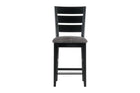 Gourmet Black Upholstered Counter Stool